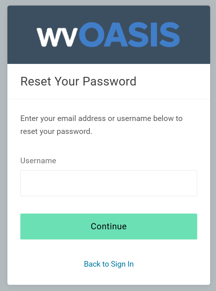 Enter Username or Email